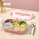 Axyaa Stainless Steel Bento Lunch Box Set with Large Capacity Compartments