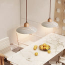 Axyaa Wood Cream Chandelier Retro Indoor Pendant Lamp Decor Lighting