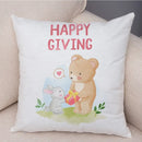 Axyaa Christmas Cartoon Animal Cushion Cover - Santa Claus Pillowcase