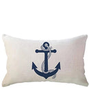 Blue Compass Pattern Decorative Pillowcase 40X60cm - Axyaa Brand