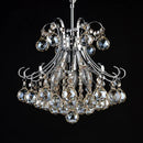Axyaa Golden Cognac Crystal Chandelier - Luxury European Design for Hotel Bedroom - LED Pendant Lamp