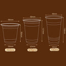 Axyaa 16oz Clear Plastic Coffee Cups with Straight Covers, 20pcs Smoothie Cups