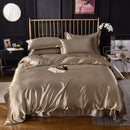 Axyaa Silky Satin Queen Duvet Cover Set - Luxury King Size Bedding