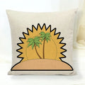 Axyaa Floral Linen Pillowcase 45*45cm for Home & Office Decor