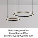Axyaa Dimmable LED Ring Ceiling Chandelier with Remote Control for Home Decor Lighting