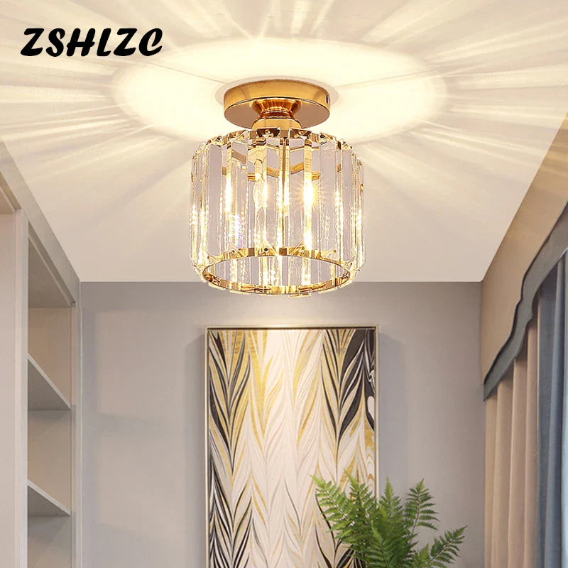 Axyaa Crystal LED Chandelier for Elegant Home Lighting