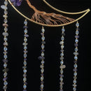 Axyaa Agate 7 Chakra Gem Dream Catcher Wall Decor Moon Gemstone Wind Chime