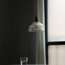 Axyaa Clear Glass Copper Iron LED Pendant Chandelier