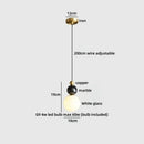 Axyaa Glass Ball LED Pendant Light in Modern Nordic Design