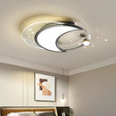 Axyaa Moon Design LED Ceiling Lamp, Luxury Remote Control Living Room Lights
