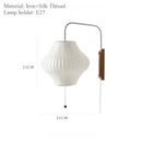 Axyaa Silk Fabric Spherical Wall Lamp - Italian Nordic Design, Japanese Style