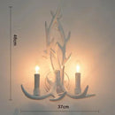 Axyaa Antler Deer Chandelier - Large Resin Hanging Light for Living Room or Loft