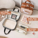 Axyaa Large Capacity Waterproof Makeup Bag with Cute Cartoon Cat Pattern