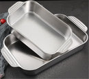 Axya Stainless Steel Golden Fish BBQ Tray Plate for Grilled Dumplings