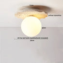 Axyaa Nordic LED Stone Ceiling Lamp - Yellow Travertine Finish