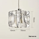Axyaa Modern Glass Cube LED Chandelier for Staircase and Living Room