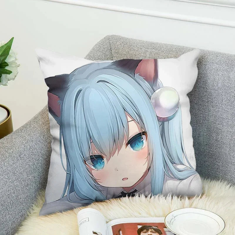 Axyaa Shizuku Anime Pillow Covers 45*45 Cushion Cover for Fall Decor