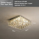 Axyaa Nordic Crystal LED Ceiling Chandelier - Luxury Gold Chrome Lighting for Home Décor