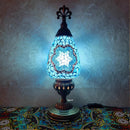Axyaa Turkish Mosaic Table Lamp Vintage Art Deco Glass Bed Night Light