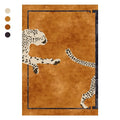 Axyaa Leopard Print Plush Carpet: Luxe Bedroom & Living Room Decor Rug