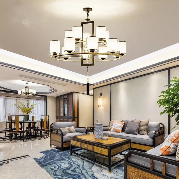 Axyaa Retro Chandelier Ceiling Light for Living Room Bedroom Dining Room Lighting