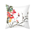 Axyaa Fresh Ink Flower Print Pillowcase: Perfect for Office, Living Room, Car Decor