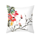 Axyaa Fresh Ink Flower Print Pillowcase: Perfect for Office, Living Room, Car Decor