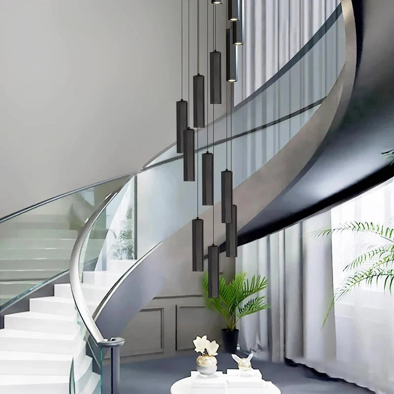 Axyaa Nordic Stair Chandelier Living Dining Room Pendant Ceiling Light