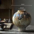 Axyaa Green Ceramic Spherical Vase: Geometric Floral Arrangement Decor