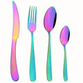 Axyaa Rainbow Stainless Steel Cutlery Set - Complete Dinnerware Set