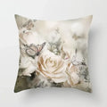 Axyaa Butterfly Flower Polyester Cushion Cover