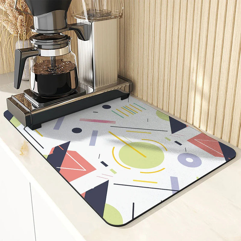 Axyaa Coffee Drying Mat: Absorbent & Anti-Slip Table Cup Mat