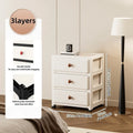 Axyaa 13.8 Inch Drawer Storage Cabinet, 3-6 Tier, Large Capacity, Multi-Color Options