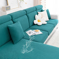 Axyaa Flocking Sofa Seat Cushion Cover Stretch Slipcover for Living Room Decor