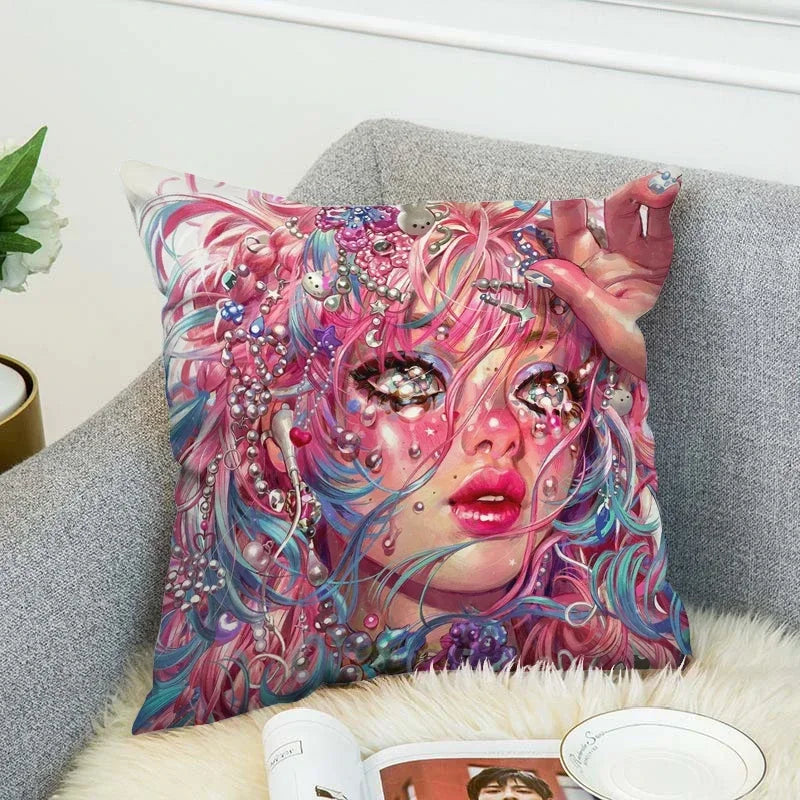 Axyaa Art Decor Pillow Cover 45x45 for Home & Car Decor