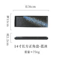 Axyaa Ceramic Sushi Plate Long Tray for Hot Pot BBQ Commercial Tableware