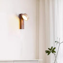 Axyaa Rotatable Wood & Stone Indoor Wall Sconce for Bedroom & Parlor