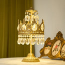 Axyaa Golden Crown Crystal Chandelier LED Pendant Lamp for Living Room