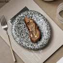 Axyaa Ceramic Shape Plate for Pastries, Sushi, and Desserts