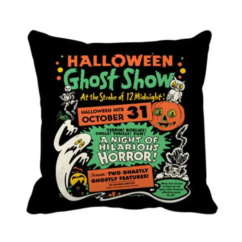 Halloween Cartoon Pumpkin Bat Ghost Pillowcase for Axyaa Home Decoration