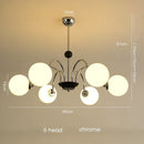Cream Glass Ball Pendant Light by Axyaa: Modern French Style, Retro Design for Home Decor.