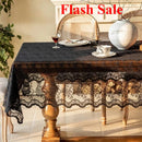 Axyaa Lace Tablecloth - White Retro French Cover for Tables
