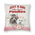 Pink Convertible Pillowcase White Poodle Sofa Cushion Cover Axyaa Home Decor