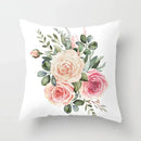 Axyaa Flower Butterfly Pattern Cushion Cover - Sofa Decoration Pillowcase