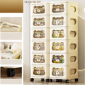 Axyaa Multi-Layer Rolling Storage Cart with Drawers, Mobile Organizer for Home and Office