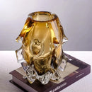 Axyaa Amber Gradient Glass Vase Hydroponics Desk Decoration Modern Home Decor