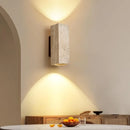 Axyaa Yellow Travertine LED Wall Lamp for Home Interior, 110v 220v Minimalist Living Room Stair Light