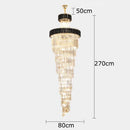 Axyaa Crystal Chandelier Stair Pendant Lamp Living Room Lighting