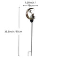 Axyaa Cat Moon Solar Lamp: Outdoor Iron Garden Light, Auto On/Off, Waterproof Yard/Patio Decor