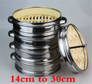 Axya Stainless Steel Bamboo Steamer Set for Cooking Various Foods